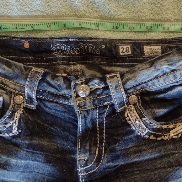 NWOT MISS ME JE5836B7R BOOTCUT SIZE 28 WITH BLING 💞💞💞💞 - Picture 13 of 15